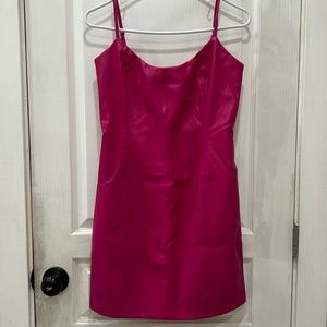 Vegan leather mini dress